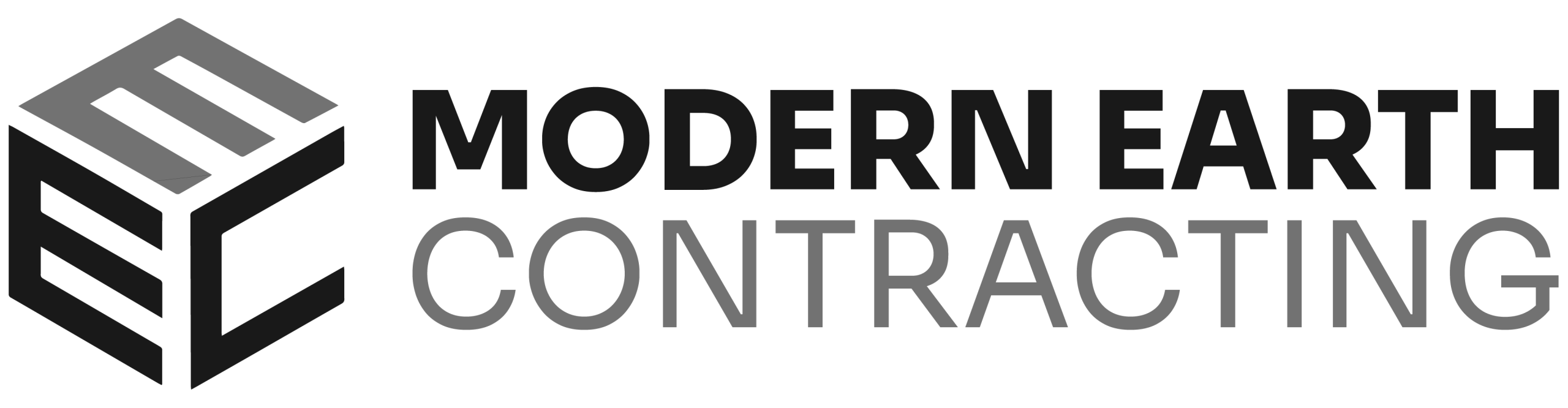 modern earth contracting logo